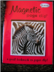 Wildlife Zebra Deluxe Single Magnetic Page Clip Bookmark by Re-marks