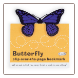 Purple Butterfly Clip-Over-The-Page Bookmark by Re-Marks
