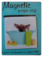Chihuahua in Bath Deluxe Single Magnetic Page Clip Bookmark by Re-marks