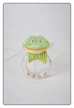 Green Frog Ring Rattle by Douglas