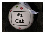 Ceramic Cat Ornament "#1 Cat" by Tumbleweed Pottery