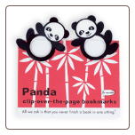 Panda Clip-Over-The-Page Bookmarks Set of Two by Re-Marks