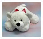 Floppy White Valentine Bear 19" by Wishpets