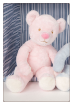 Pink Snoozy Infant Chime Bear 11" by Douglas