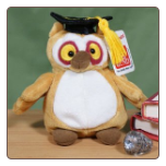 Graduation BeanBag Owl 4" by Gund