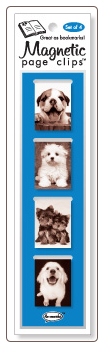 Happy Puppy Mini Photo Magnetic Page Clips Set of 4 by Re-marks