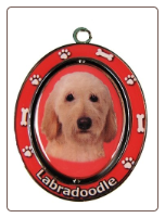 Yellow Labradoodle Spinning Dog Key Chain by E and S Imports