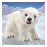 Polar Bear Cub Hand Puppet 14" by Folkmanis