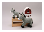 Grey Baby Donkey Burro 7" by Unipak