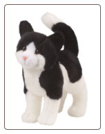 Scooter Black and White Cat 12" by Douglas