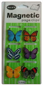 Butterflies Mini Photo Magnetic Page Clips Set of 6 by Re-marks