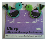 Chirp Bird Clip-Over-The-Page Bookmarks Set of Two by Re-Marks