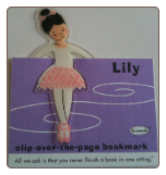 Lily Ballerina Clip-Over-The-Page Bookmark by Re-Marks
