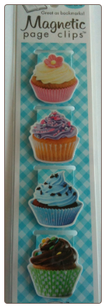 Cupcakes Magnetic Page Clips Set of 4 by Re-marks