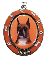 Boxer with Cropped Ears Spinning Dog Key Chain by E and S Imports