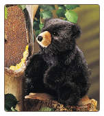Baby Black Bear Hand Puppet 9" by Folkmanis
