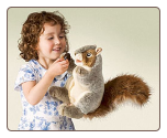 Gray Squirrel Hand Puppet 11" by Folkmanis