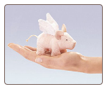 Mini Winged Piglet Finger Puppet by Folkmanis