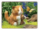 Orange Tabby Cat Kitten Hand Puppet 10" by Folkmanis