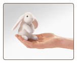 Mini Lop Eared Rabbit Finger Puppet 4" by Folkmanis
