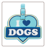 I Love Dogs Luggage Tag by LittleGifts