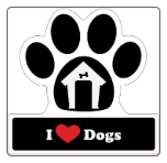 I Love Dogs Car Magnet by Little Gifts