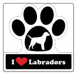 I Love Labradors Car Magnet by Little Gifts