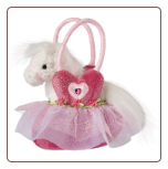 Pink Ballerina Purse with White Horse 7" by Douglas