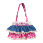 Cowgirl Ruffle Tote 8" by Douglas
